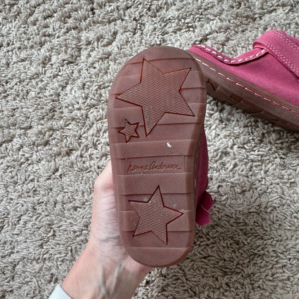 Hanna Andersson Haskell Pink Suede Genuine Leather Boho Moccasin Boots
